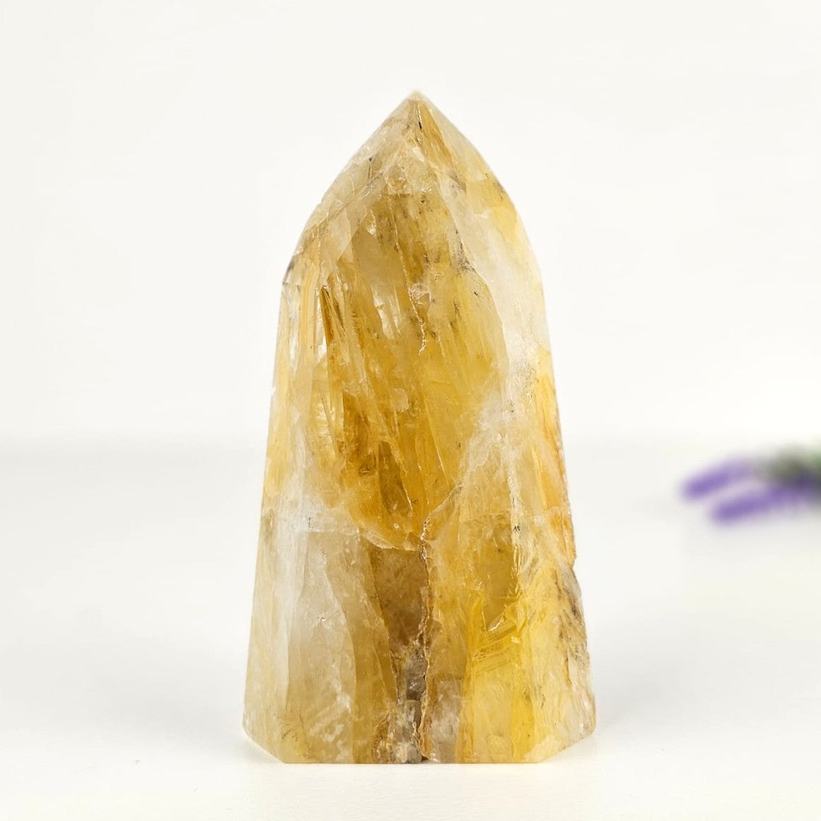 Golden Healer point on a white background