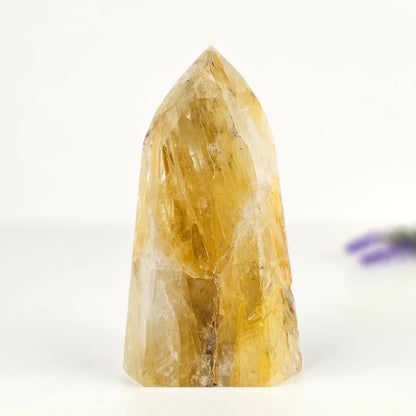 Golden Healer point on a white background