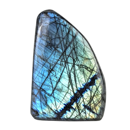 Labradorite freeform on a white background