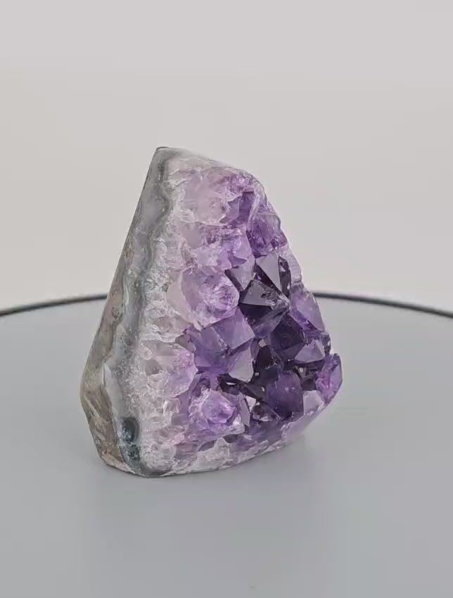 Amethyst crystal cluster video