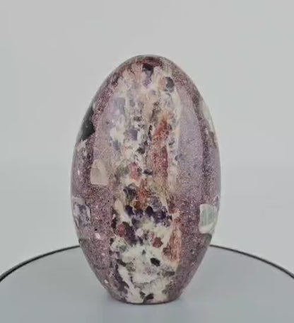 lepidolite freeform in permatite video GemSea
