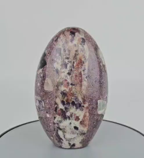 lepidolite freeform in permatite video GemSea