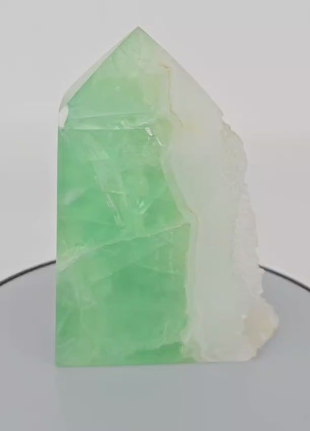green fluorite with druzy video