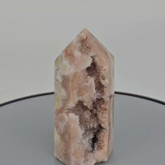 Pink amethyst high quality tower crystals video