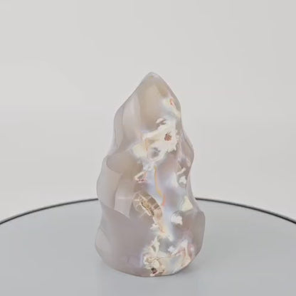 Orca agate flame sculpture video
