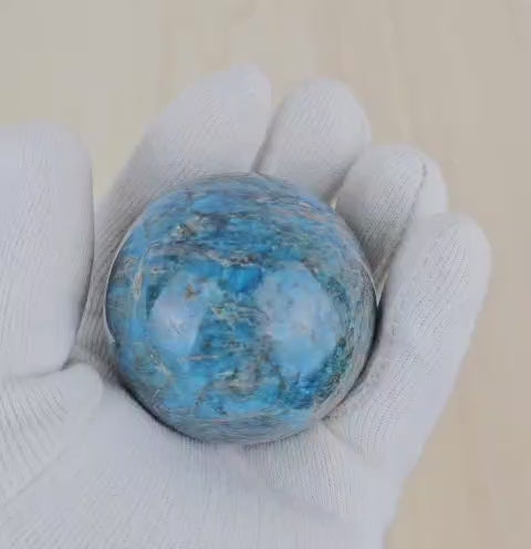 blue apatite sphere video GemSea